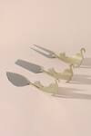 Buy_Table Manners_Gold Brass/ss Carved Details Kitty Party Cheese Knives Set_at_Aza_Fashions