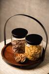 Buy_S. G. Home_Brown Metal And Glass Cafe Server With Jars & Bowl_at_Aza_Fashions