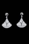 Buy_Sangeeta Boochra_Silver Plated Saba Triangle Shaped Earrings _at_Aza_Fashions