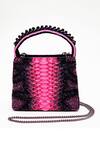 Buy_Doux Amour_Serpent Casey Ombre Embellished Bag_at_Aza_Fashions