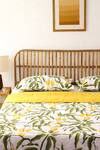 Buy_House This_Yellow Cotton Printed Rasaal Bedcover_at_Aza_Fashions