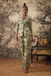 Buy_Kalista_Multi Color Viscose Moss Printed Miniature Saira Pattern Shirt And Pant Set _at_Aza_Fashions