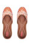 Buy_Imlee Jaipur_Orange Embroidered Pittan Juttis _at_Aza_Fashions