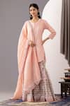 Buy Abbaran Pink , Satin Lace, Embroidery Round Neck Printed Kurta Gharara Set at Aza Fashions Buy_Abbaran_Pink , Satin Lace, Embroidery Round Neck Printed Kurta Gharara Set _at_Aza_Fashions