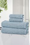 Buy_Houmn_Blue 100% Cotton Weaves Form Towel Set _at_Aza_Fashions