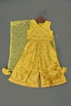 Buy_Maaikid_Yellow Chanderi, Net Sequins Sleeveless Top And Palazzo Set _at_Aza_Fashions