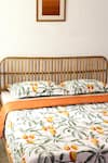 Buy_House This_Orange Cotton Printed Rasaal Bedcover_at_Aza_Fashions