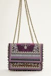 Buy_The Garnish Company_Purple Mai Japanese Floral Print Sling Bag _at_Aza_Fashions