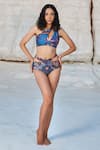 Buy_Tizzi_Blue Wonder Fabric 80% Polyamide 20% Elastane Print Rebellious Bikini Set _at_Aza_Fashions