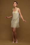 Buy Shriya Som Yellow Tulle Beads, Fringe, Embroidery Square Neck Beaded Mini Dress at Aza Fashions Buy_Shriya Som_Yellow Tulle Beads, Fringe, Embroidery Square Neck Beaded Mini Dress _at_Aza_Fashions