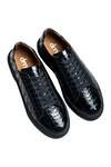 Buy_Dmodot_Black Upper Material Croco Leather Sneakers_at_Aza_Fashions