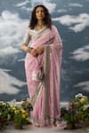 Buy_SAKSHAM & NEHARICKA_Pink Embroidered Khwahish Cotton Zari Potli _at_Aza_Fashions