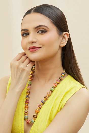 Buy_Just Shradhas_Multi Color Beaded Necklace _at_Aza_Fashions