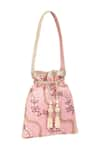 Buy_Fuchsia_Pink Dreams Silk Potli Bag _at_Aza_Fashions