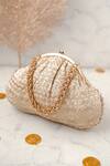 Buy_Amyra_Cream Embroidery, Sequins Mirai Purse _at_Aza_Fashions