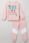 Buy_Byb Premium_Pink Cotton, Polyester, Lycra Printed Sweatshirt Set _at_Aza_Fashions