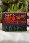 Buy_The Garnish Company_Purple Surati Bandhej Print Bag _at_Aza_Fashions