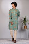 Buy_Eleven Brothers_Green Kurta Mulberry Silk Print Tiger Land And Pant Set _at_Aza_Fashions