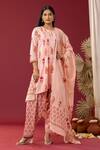 Buy Abbaran Pink , Satin Lace, Gota Patti Pintuck Block Print Kurta Salwar Set at Aza Fashions Buy_Abbaran_Pink , Satin Lace, Gota Patti Pintuck Block Print Kurta Salwar Set _at_Aza_Fashions
