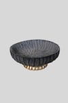 Buy Karo Black Resin Zehra Textured Pattern Bowl at Aza Fashions Buy_Karo_Black Resin Zehra Textured Pattern Bowl_at_Aza_Fashions
