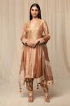 Buy Masaba Beige Raw Silk, Organza Sorbet Stripes, Spring Oatmeal Kurta Salwar Set at Aza Fashions Buy_Masaba_Beige Raw Silk, Organza Sorbet Stripes, Spring Oatmeal Kurta Salwar Set_at_Aza_Fashions