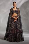 Buy Divya Aggarwal Black Blouse , Dupatta Organza, Lehenga Dupion Valora Set at Aza Fashions Buy_Divya Aggarwal_Black Blouse , Dupatta Organza, Lehenga Dupion Valora Set_at_Aza_Fashions