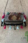 Buy_Bhavna Kumar_Multi Color Embellished Gota Flowers Boho Sling Bag_at_Aza_Fashions