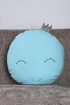 Buy_My Gift Booth_Green Cotton Round Moon Shape Cushion_at_Aza_Fashions
