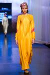 Buy_Anand Kabra_Yellow Dupion Panelled Long Kaftan_at_Aza_Fashions