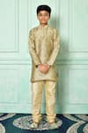 Buy_Arihant Rai Sinha_Brown Jamawar Patterned Kurta _at_Aza_Fashions