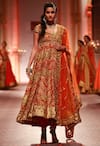 Buy_Preeti S Kapoor_Red And Orange Embroidered Anarkali Set For Women_at_Aza_Fashions