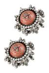 Buy_Tribe Amrapali_Red Enamel Ghungroo Drop Toe Ring - Single Pc _at_Aza_Fashions