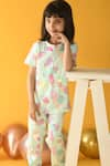 Buy_Anthrilo_Green 100% Cotton Printed Ice Cream T-shirt And Pyjama Set_at_Aza_Fashions