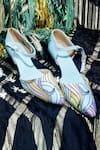 Buy_Foot Fuel_Blue Mary Swirl Stripe Print Heels _at_Aza_Fashions