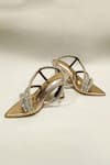 Buy_The Alter_Pink Rhinestones Kiara Pointed Toe Hourglass Heels _at_Aza_Fashions