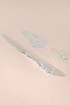 Buy_Table Manners_Silver Stainless Steel Kings Dining Bread Knife And Cake Server Set_at_Aza_Fashions