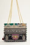 Buy_The Garnish Company_Purple Asahi Japanese Floral Print Sling Bag _at_Aza_Fashions