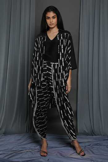 Black Chanderi Jacket main image 1