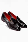 Buy_Amrit Dawani_Black Fish Hook Buckle Loafers _at_Aza_Fashions