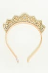 Buy_Choko_Peach Monarch Diamond Crown Headband _at_Aza_Fashions