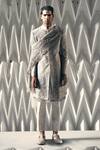 Buy_Rohit Gandhi + Rahul Khanna_Off White Silk Linen Plain Trouser _at_Aza_Fashions