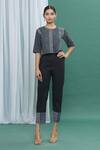 Buy_Banana Labs_Black Cotton Stripes Round Printed Pant Set _at_Aza_Fashions