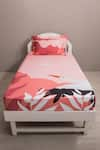 Buy_Kyoona_Pink 100% Cotton Printed The Storks Journey Bedsheet Set _at_Aza_Fashions