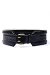 Buy_Trov_Black Plain Sloan Leather Belt _at_Aza_Fashions