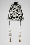 Buy_Clutch'D_Black Embroidered Velvet Potli Bag _at_Aza_Fashions