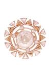 Buy_Esme by Aashna Dalmia_Pink Stones Geometric Cutwork Embellished Ring _at_Aza_Fashions