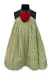 Buy_Jasmine And Alaia_Green Feather Trims Florence Dress_at_Aza_Fashions