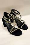 Buy_The Alter_Black Rhinestones Serena Embellished Heels _at_Aza_Fashions