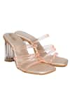 Buy_Kkarma_Peach Layla Transparent Round Block Heels _at_Aza_Fashions