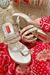 Buy_Essem_Beige Embroidered Ola Floral Wedges_at_Aza_Fashions